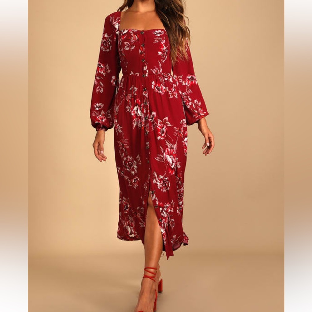 Red Floral Dress